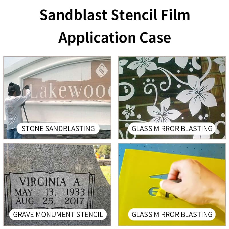 Bulk Sandblast Vinyl Stencil Film For Granite